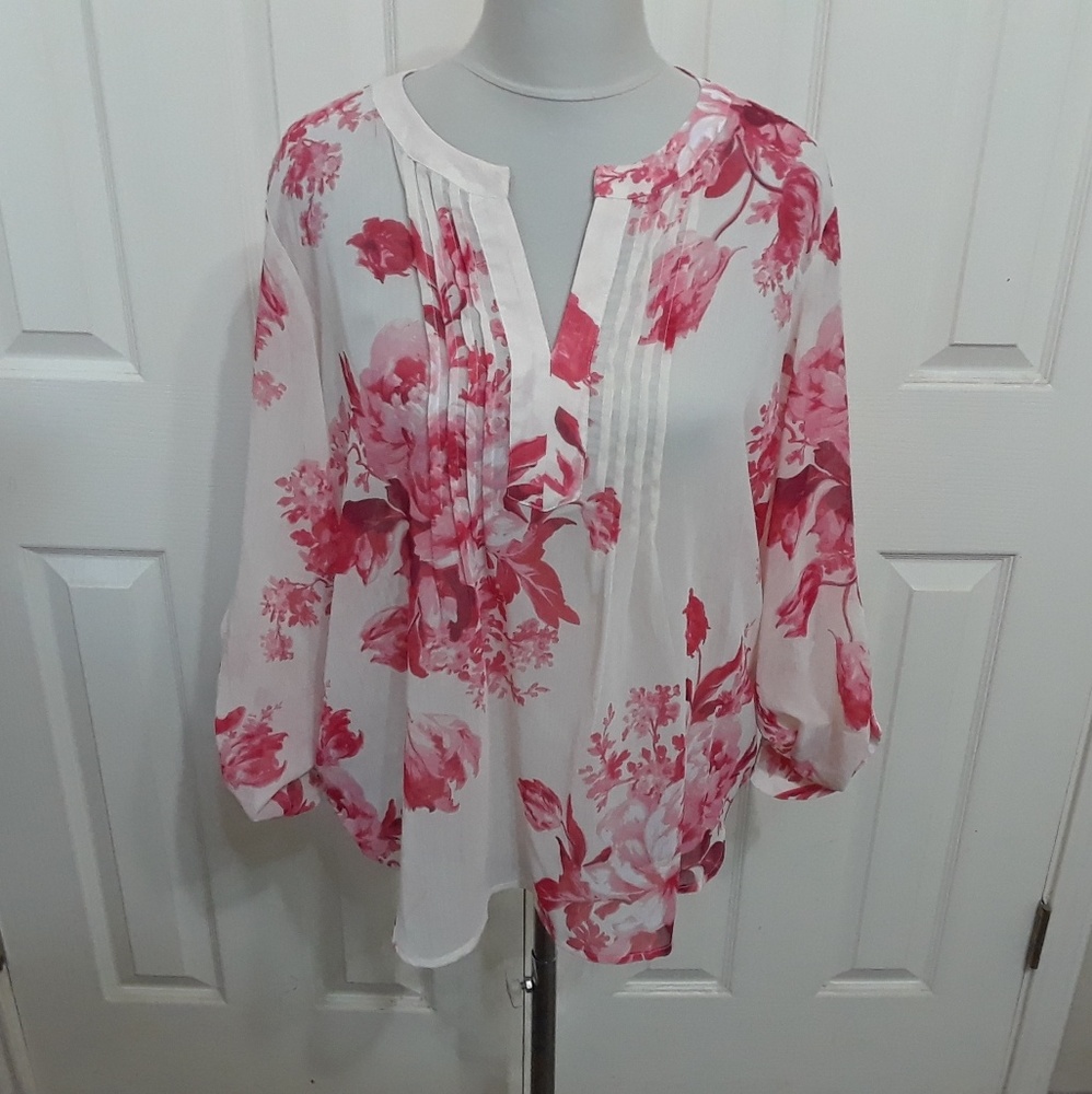 Creative Commune Floral Romantic Sheer Blouse